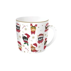 Easy Life Tasse dans une boîte en fer-blanc CHRISTMAS FRIENDS Cats> Noël|Petit Dejeuner