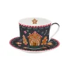 Easy Life Tasse de petit déjeuner avec soucoupe GINGERBREAD> Noël|Petit Dejeuner