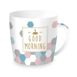 Easy Life Tasse en porcelaine dans une boîte en métal Good Morning> Petit Dejeuner