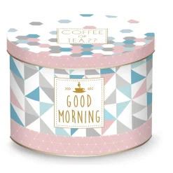 Easy Life Tasse en porcelaine dans une boîte en métal Good Morning> Petit Dejeuner