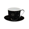 Easy Life Tasse à petit-déjeuner avec assiette de 400 ml en porcelaine, dans une boîte colorée CELESTIAL> Coffret Cadeau|Petit Dejeuner