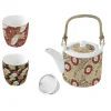 Easy Life Théière avec infuseur et 2 verres KIMONO> Coffret Cadeau|Petit Dejeuner