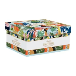Easy Life Théière de 600 ml avec 2 tasses TROPICAL VIBES> Coffret Cadeau|Petit Dejeuner